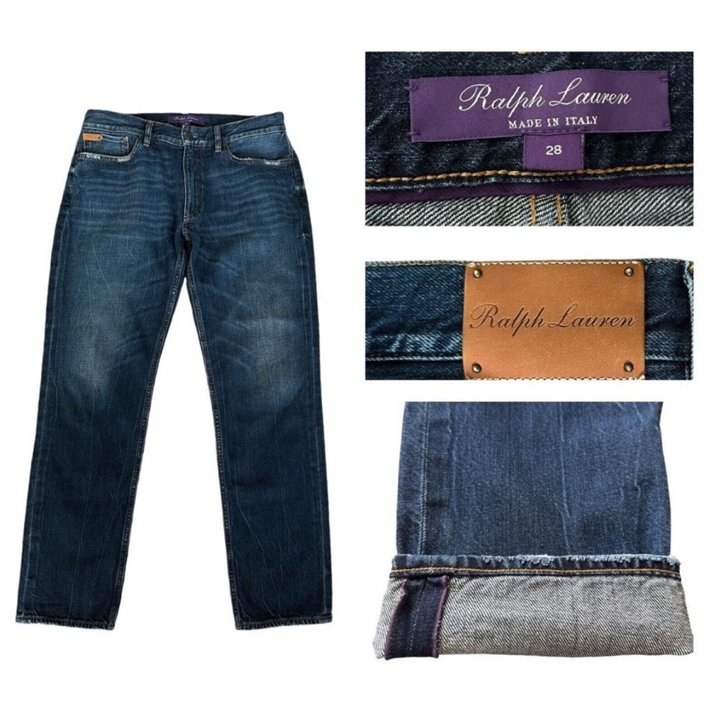 Ralph Lauren Women’s Purple Label 320 Boyfriend Jeans Made In Italy Size 28